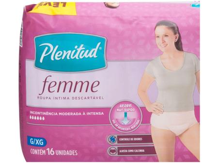 Imagem de Roupa Íntima Descartável Tam. G/XG Plenitud - Active Mulher 16 Unidades