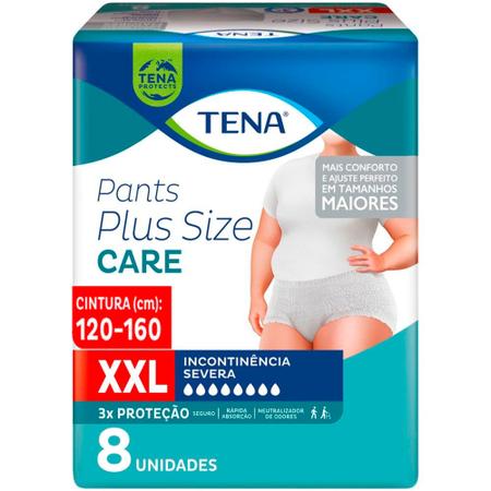 Imagem de Roupa Íntima TENA Pants Plus Size Care XXL Tamanho Especial C/8un - IMPORTADA