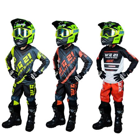 Modelo de design de logo de motocross infantil