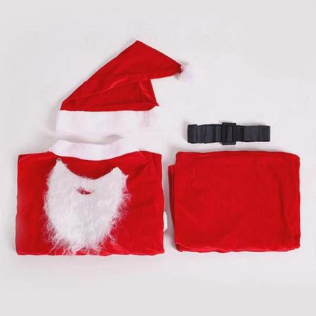 Kit Fantasia Natal Papai Noel Com 5 Peças - Bom Preço Magazine