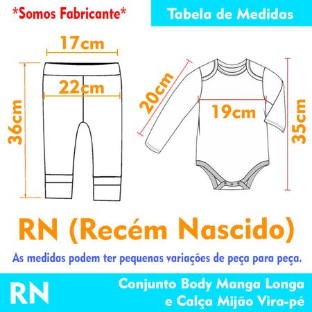 Roupa para Bebe Conjunto 1 Body Manga Longa + 1 Calça Vira Pé Infantil Maternidade Malha Canelada - MinhaLojaUP Imagem de Roupa para Bebe Conjunto 1 Body Manga Longa + 1 Calça Vira Pé Infantil Maternidade Malha Canelada