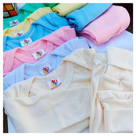 Roupa para Bebe Conjunto 1 Body Manga Longa + 1 Calça Vira Pé Infantil Maternidade Malha Canelada - MinhaLojaUP Imagem de Roupa para Bebe Conjunto 1 Body Manga Longa + 1 Calça Vira Pé Infantil Maternidade Malha Canelada