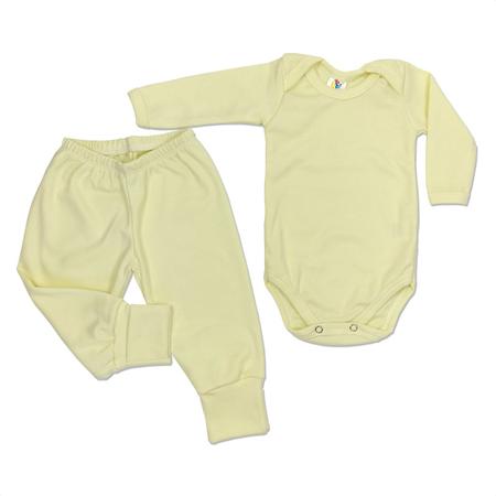 Roupa para Bebe Conjunto 1 Body Manga Longa + 1 Calça Vira Pé Infantil Maternidade Malha Canelada - MinhaLojaUP Imagem de Roupa para Bebe Conjunto 1 Body Manga Longa + 1 Calça Vira Pé Infantil Maternidade Malha Canelada