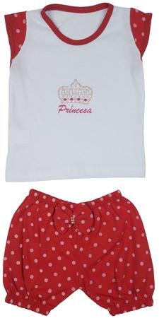 Imagem de Roupa Para Bebê Menina Camiseta e Macacão Kit Com 9 Peças