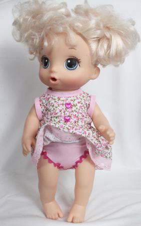 Roupa P/ Boneca Baby Alive Vestido E Calcinha Neia Azevedo