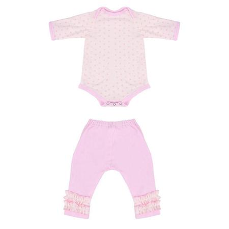 Roupa Para Boneca Bebê Reborn Laura Baby Rosa Nuvem 720 no Shoptime