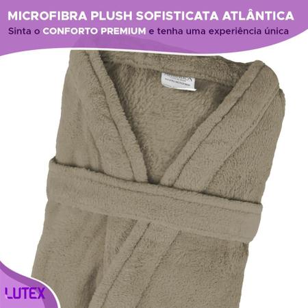 Imagem de Roupão Microfibra Plush Sofisticata Premium Atlântica