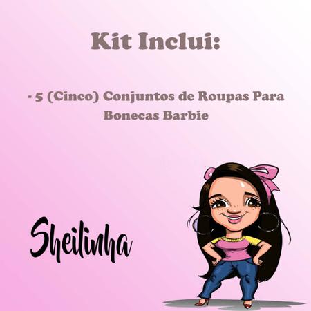 Kit com 5 Conjuntos De Roupas Para Bonecas Barbie - Não Repete na  Americanas Empresas