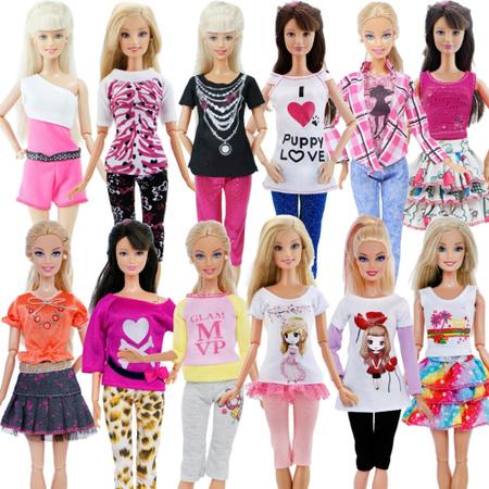 Roupas Para Bonecas 5 Conjuntos Sortidos - Compatível com as Marcas Barbie  e Frozen - Sheilinha Confecção - Roupa de Boneca - Magazine Luiza