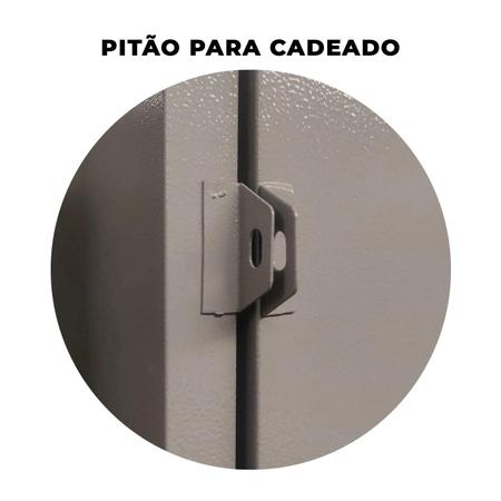 Imagem de Roupeiro de aço com 12 portas média com pitao