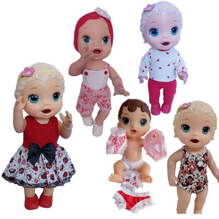 Kit Roupa Boneca Baby Alive 5 Peças - Flor Limão em Promoção na