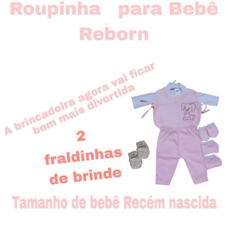 5 Roupinhas para bebê reborn menina tamanho RN - Duda Shop - Roupa de Boneca  - Magazine Luiza