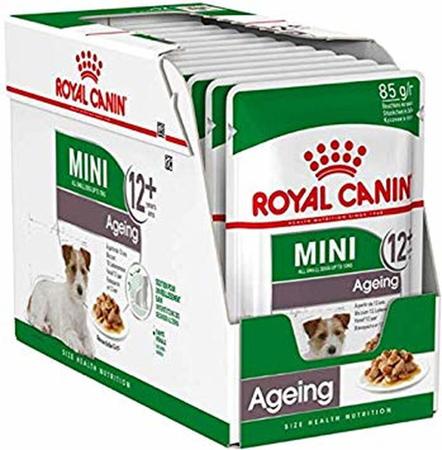 Imagem de Royal Canin Kit 12X Sachê Cães Senior Mini Ageing 85G