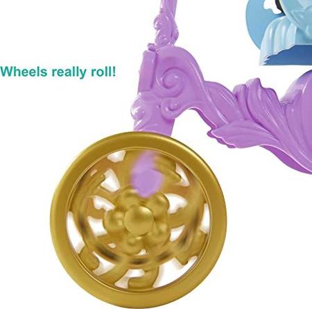 Imagem de Royal Enchantimals Royal Rolling Carriage Playset (8.09-in) com Peola Pony Doll (6-in) & Petite Animal Friend Figure, 7 Acessórios e Rodas que Rolam, Grande Presente para Crianças de 3 a 8 Anos