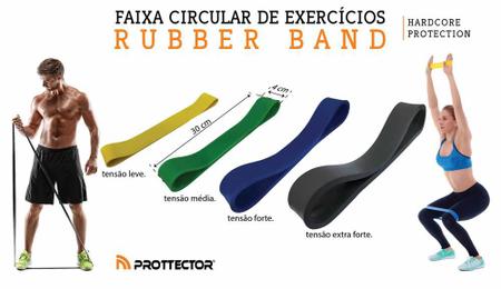 Imagem de Rubber Mini Band - Elastico de Pilates - Forte - Azul- Prottector