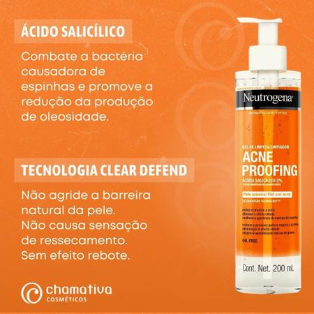 Imagem de Sabonete Acne Proofing + Tônico Adstringente Actine + Hidratante Vitamina C Hydro Boost Neutrogena