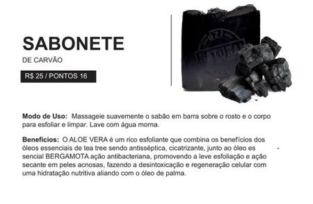 Imagem de Sabonete Artesanal contra Oleosidade a base de carvão ativado 100% Natural 90g
