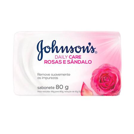 Imagem de Sabonete Barra Johnson's Daily Care Rosas e Sândalo 80g