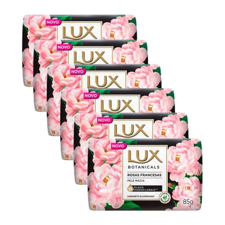 Imagem de Sabonete em Barra Lux Botanicals Rosas Francesas 85g  Kit com seis unidades