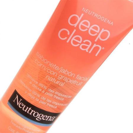 Imagem de Sabonete Facial Neutrogena Deep Clean Gel Grapefruit 80g Limpeza Profunda Pele Normal a Oleosa