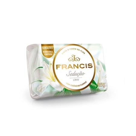 Sabonete Francis Suave 85g Branco - Embalagem c/ 12 unidades Imagem de Sabonete Francis Suave 85g Branco - Embalagem c/ 12 unidades