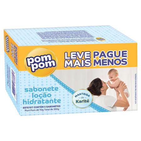 Imagem de Sabonete Infantil Pom Pom Hidratante Leve 5 Pague 4 70g cada
