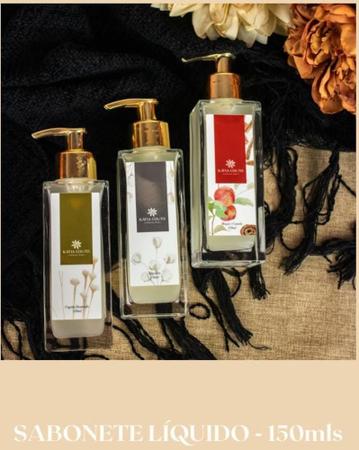 Imagem de Sabonete líquido 150ml fragrância capim dourado, algodão e maçã e canela.kit com 3 unidades..