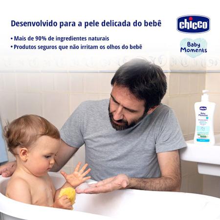 Imagem de Sabonete Líquido Baby Moments 500ml Hair e Body Wash Chicco
