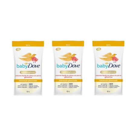 Imagem de Sabonete Líquido Dove Baby Refil 180Ml Hidrata Glicerina-3Un