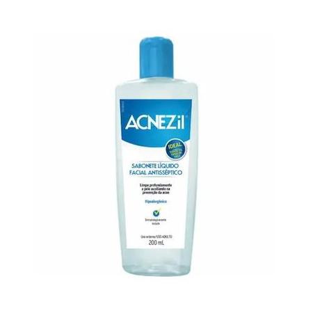 Sabonete Liquído Facial Acnezil 200ml - Cimed Imagem de Sabonete Liquído Facial Acnezil 200ml - Cimed