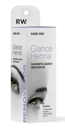 Imagem de SABONETE LÍQUIDO REMOVEDOR rena henna GLANCE 20ml Rare Way O melhor removedor de renna