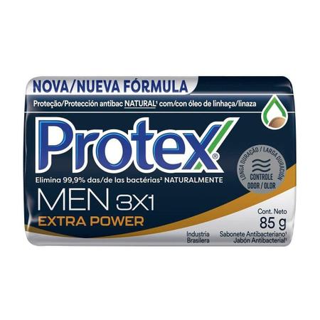 Imagem de Sabonete Protex For Men 3 em 1 Extra Power Antibacteriano 85g - Embalagem com 12 Unidades