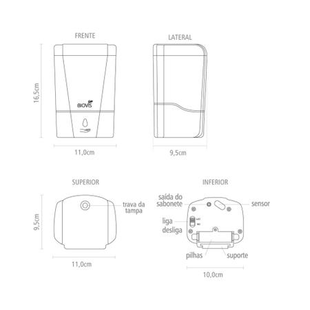 Imagem de Saboneteira Automática 700ml Biovis