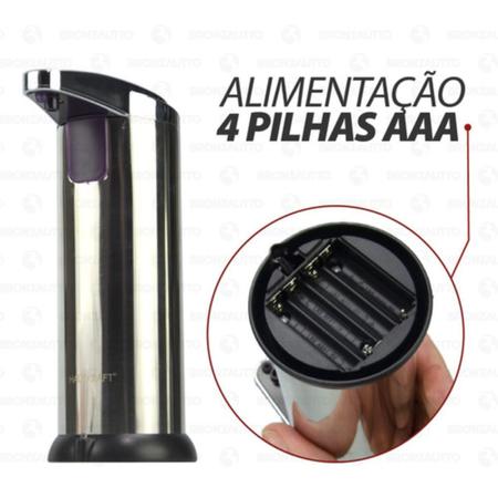 Imagem de Saboneteira Dispenser P/ Sabão E Álcool Gel Automática Inox