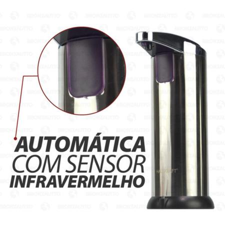 Imagem de Saboneteira Dispenser P/ Sabão E Álcool Gel Automática Inox