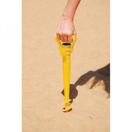 Imagem de Saca Areia Amarelo com Suporte para Guarda Sol e Vara de Pescar  Mor 