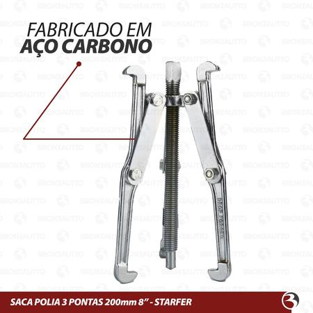 Imagem de Saca Polia e Rolamentos 3 Garras Articuladas 200mm 8 Polegadas Starfer