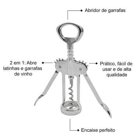 SACA ROLHAS C/ ABRIDOR DE GARRAFAS - Multilit