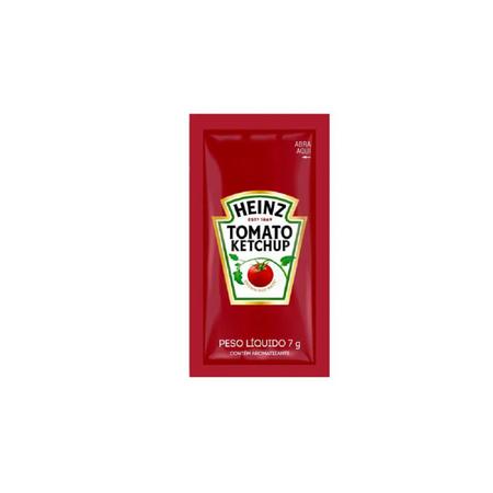 Imagem de Sache Heinz Catchup 176 Unidades de 7GR Caixa Fechada Molho Embalagem Sachês Condimento Ketchup