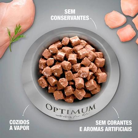 Imagem de Sache Optimum Gatos Adultos Castrados Frango 85g 10 unid Alimento Úmido Gato