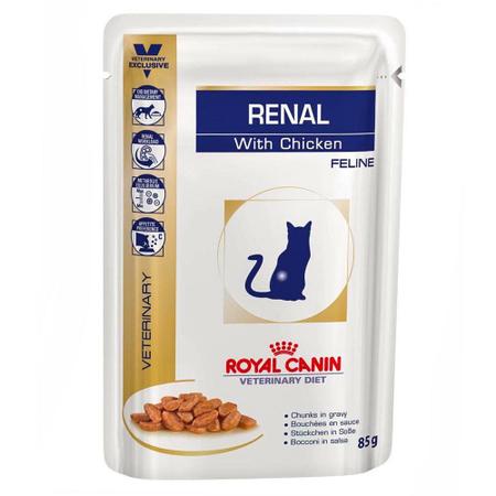 Imagem de Sachê Ração Royal Canin Vet Diet Feline Renal para Gatos 85g