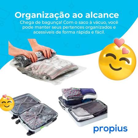 Imagem de Saco à Vacuo Para Roupas Embalagem Sacos Mala Viajar Sapatos Botas Contra Mofos Odores Insetos Traças Fungos Sujeira Pó