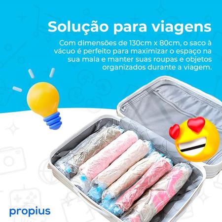 Imagem de Saco à Vacuo Para Roupas Embalagem Sacos Mala Viajar Sapatos Botas Contra Mofos Odores Insetos Traças Fungos Sujeira Pó