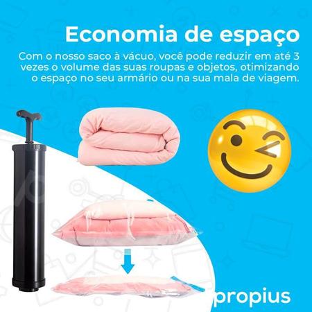 Imagem de Saco À Vacuo Roupas Embalagem Comprimir Proteção Proteger