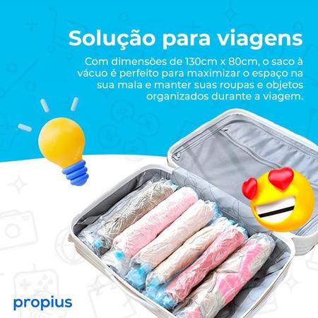 Imagem de Saco À Vacuo Roupas Embalagem Comprimir Proteção Proteger