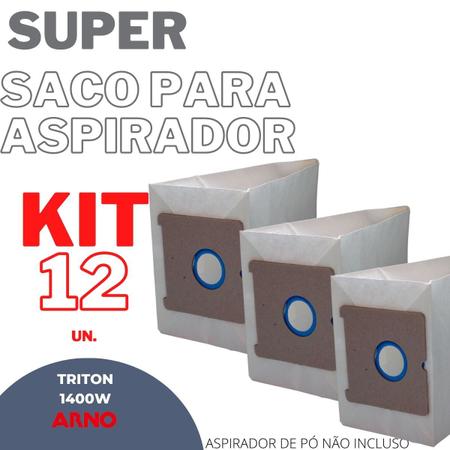 Imagem de Saco Aspirador De Pó Arno Trion 1400W Kit c/15 Refil Papel