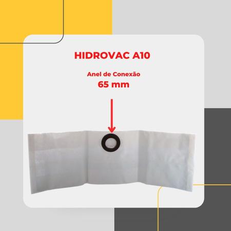 Imagem de Saco Coletor de Pó p/Aspirador Electrolux Hidrovac A10 Kit 03 Un Refil com bocal de Encaixe 65mm