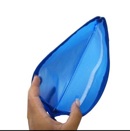 Imagem de Saco de arquivo de PVC com grade com zíper Saco de armazenamento de papelaria transparente A4