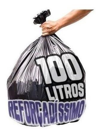 Imagem de Saco De Lixo 100 Litros 100 Un Preto Reforçadíssimo