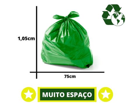 Imagem de Saco de Lixo 100 Litros Citronela Kit 40 Unidades Reforçado